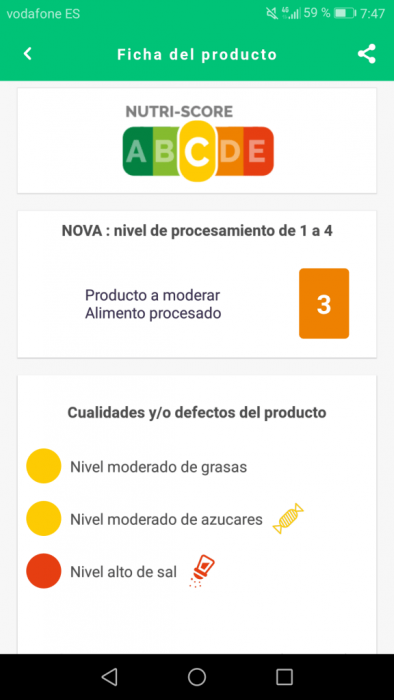 App de nutrición el coco